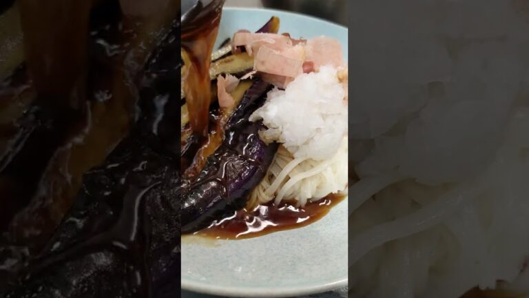 プロが作る！簡単さっぱり♪【茄子の煮浸しうどん】《nasu no nibitashi udon(boiled soaking eggplant with udon noodle) 》