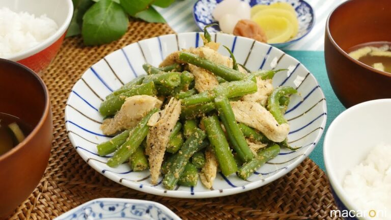 レンジで 10分！ ささみと いんげんの 胡麻和え のレシピ 作り方