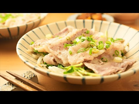 レンジで蒸してポン酢でいただく！簡単【豚バラもやし】のレシピ