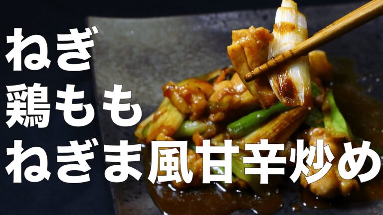 【おうち居酒屋】ねぎま風鶏モモとねぎの甘辛炒め