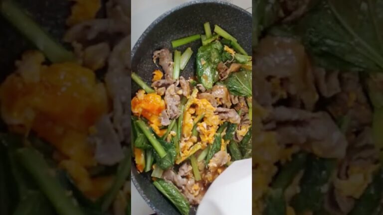 【小松菜と豚肉のスタミナ炒め】おつまみに｜簡単｜栄養満点 #Shorts