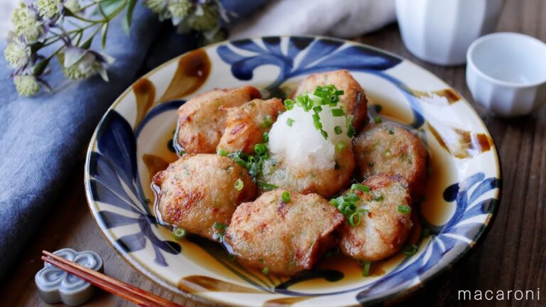 【揚げ出し山芋もち】大根おろしでさっぱり！もっちり食感がたまらないひと品！