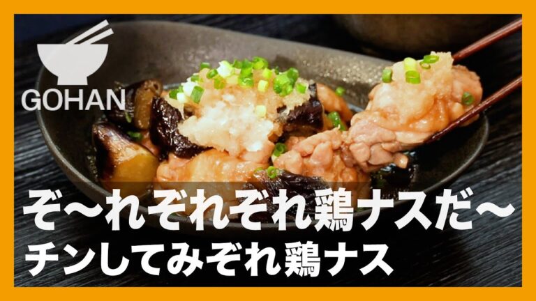 ぞ〜れぞれぞれ鶏ナスだ〜『チンしてみぞれ鶏ナス』の作り方【男飯】