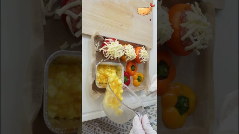 また作って！と言われたお弁当【パプリカミートチーズ/ふわふわ卵】暑いからトースター調理が楽！#shorts  #lunchbox #おうちごはん #お弁当 #簡単レシピ