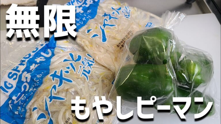 白米を愛するおっさんが作る無限もやしピーマン【中華風】