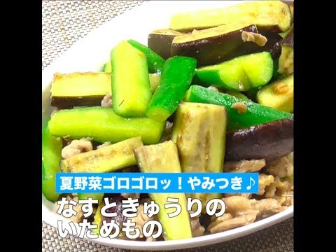 なすときゅうりのいためもの（音なし）