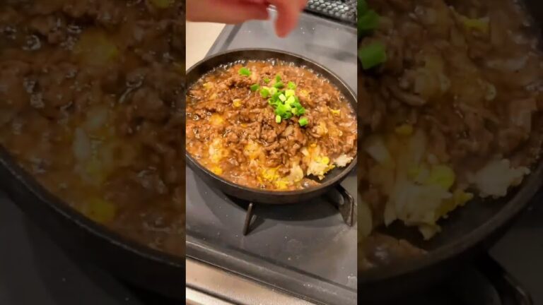 ひき肉が余ったらコレ！肉あんかけチャーハン【レシピコメント欄】#shorts