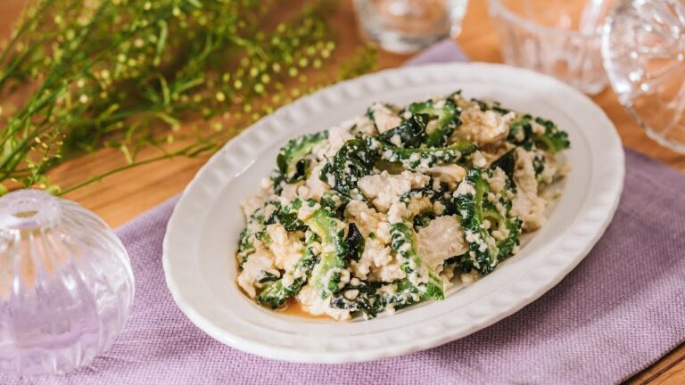 ゴーヤとチキンの白和えサラダ