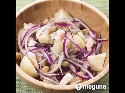 レンジ調理でお手軽サラダ じゃがいもとえびの豆サラダ ｜ moguna[モグナ]