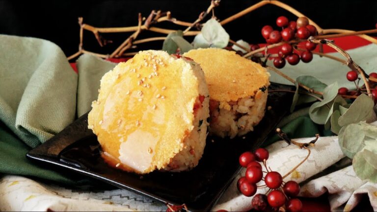 【パリとろW食感】あんかけチーズ焼きおにぎり🧀