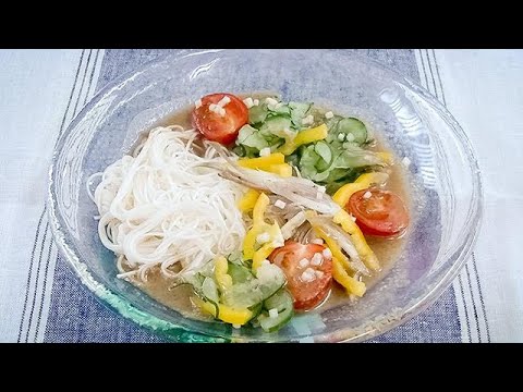 西川和尚のらくらく精進料理　野菜たっぷりゴマだれそうめん