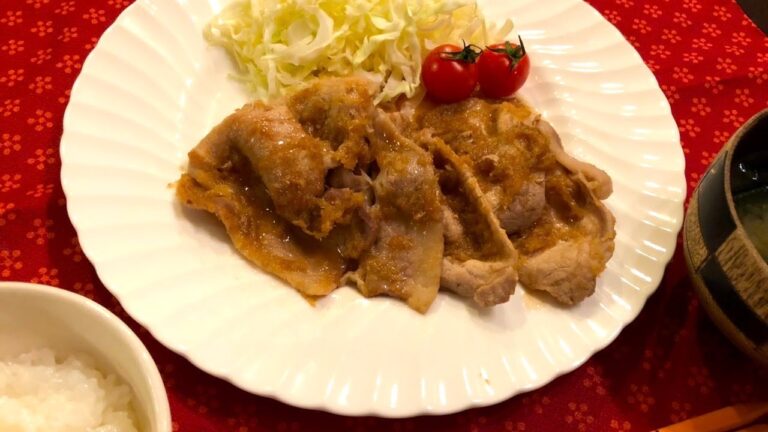 豚の生姜焼き。定番中の定番料理だけど隠し味にハチミツを！