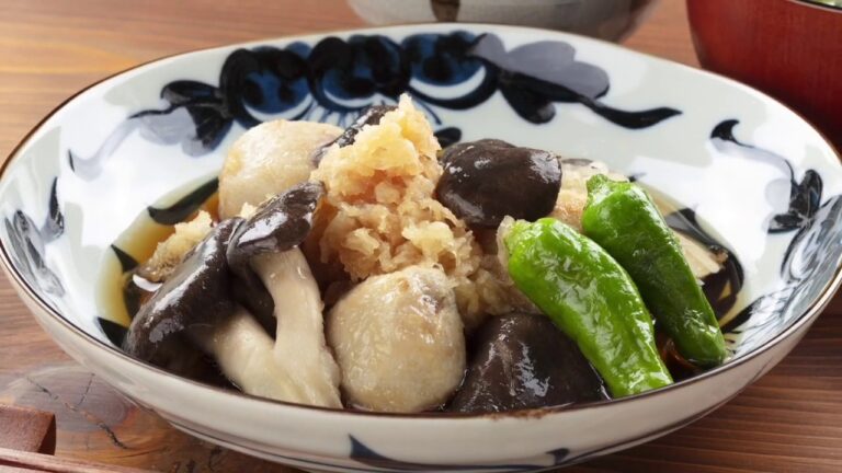 霜降りひらたけと里芋のおろし煮
