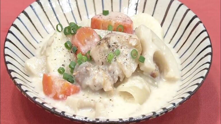 鶏と根菜の和風クリーム煮