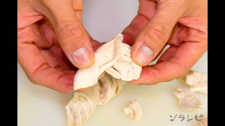 数秒でわかる「ほうれん草とささみの中華和え」の作り方