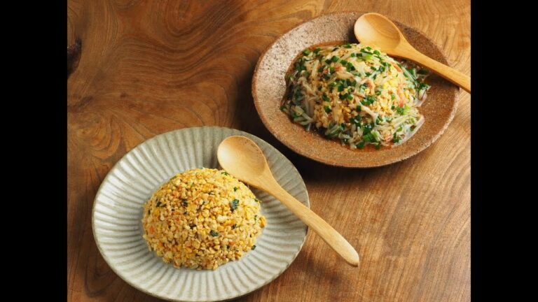 豆腐たっぷりチャーハン、あんかけ豆腐チャーハン