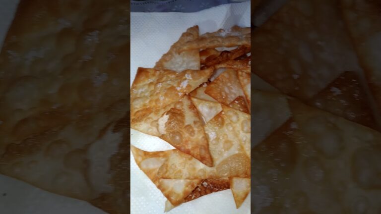 安くて美味しいおつまみ　焼売の皮のチップス塩味