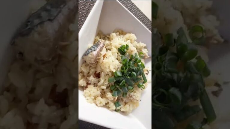 簡単なのにまじ美味い😋👍【さばと梅干しの炊き込みご飯】#Shorts #ひめりんご
