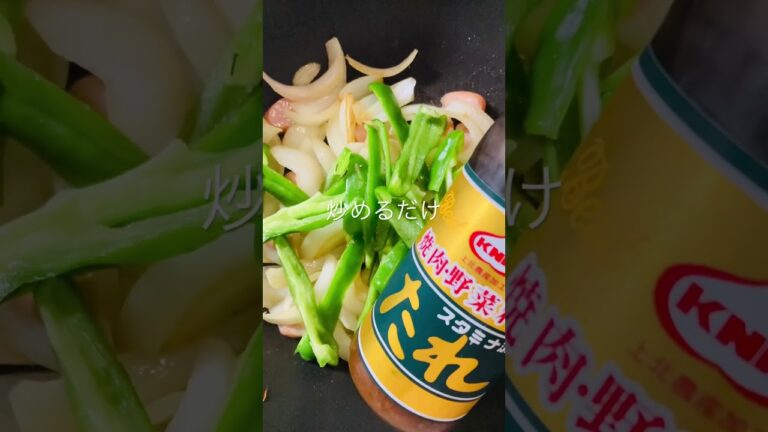 今日も一日お疲れ様でした　スタミナ源タレで野菜炒め　#shorts #スタミナ源たれ #野菜たっぷり #野菜炒め #時短料理 #簡単料理