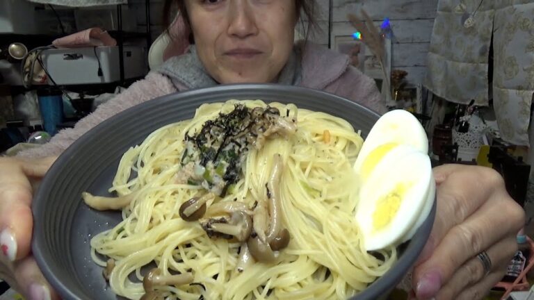 お茶漬け和風きのこパスタ☆