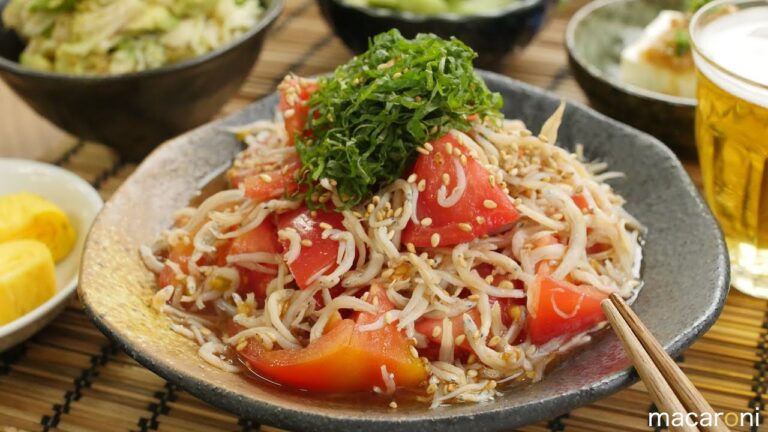 簡単和えるだけ！ ごまと 大葉 香る トマト しらす ポン酢 のレシピ 作り方