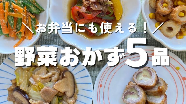 【お弁当のおかずに！】栄養士が作る野菜たっぷりおかず【5品】