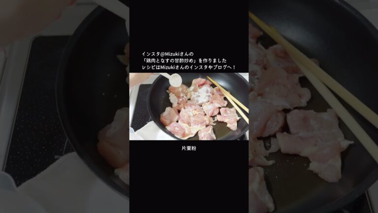 一人暮らし自炊記録【鶏肉とナスの甘酢炒め】2022