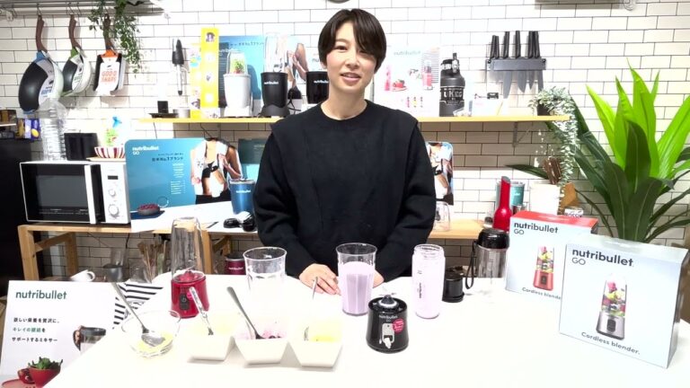 【レシピ】ミックスベリーバナナスムージー（プロテイン入り）作り方　nutribullet GO