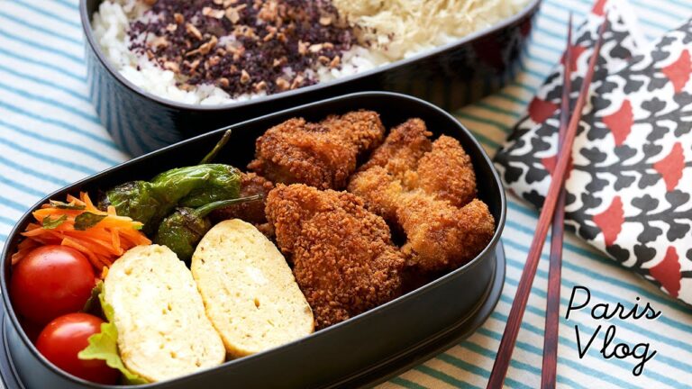 昨晩の残りでとんかつ弁当を作ってみる/なぜかお弁当を家で食べる夫との夫婦の会話/暮らしのvlog