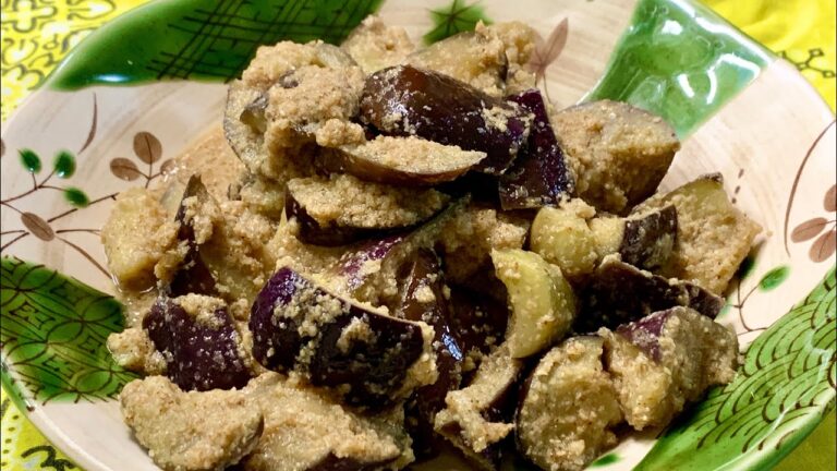 ナスの胡麻和え　レンチン簡単