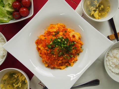 エビなし究極コスパ！モッチリちくわぶと卵のエビチリ風！