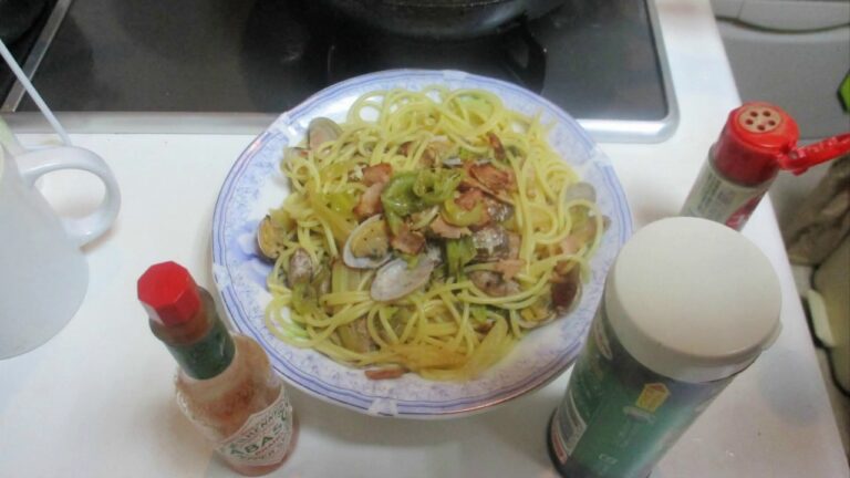 キャベツとアサリのペペロンチーノ炒め＆パスタ🍝：全編