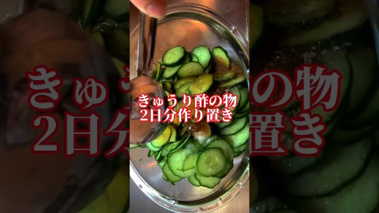 【1食230円】【きゅうりの酢の物】2日分作り置き　#shorts #サラダ