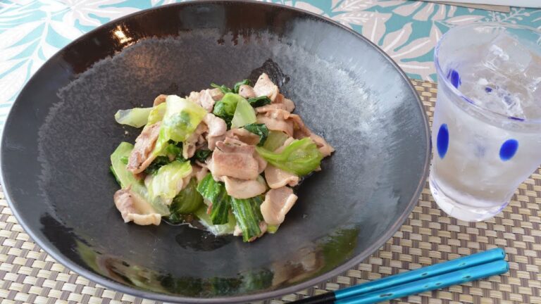 豚肉とレタスのマヨネーズ炒め