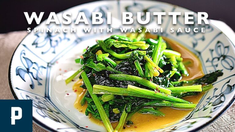 簡単!ほうれん草のわさびソース炒め作り方レシピ