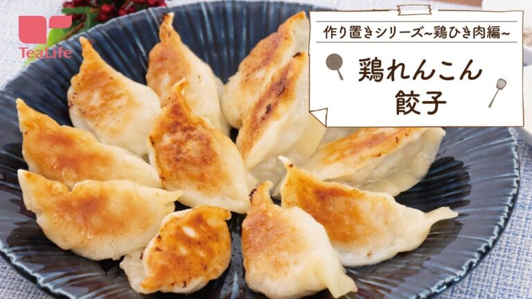 【作り置きレシピ】鶏れんこん餃子