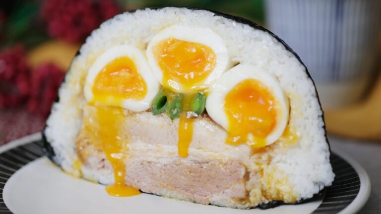 角煮半熟卵おにぎらず【夢が詰まってます😭!!】