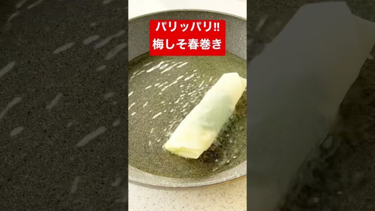 【皮がパリッパリ梅しそ春巻き】春のお弁当にどうぞ。#shorts #時短レシピ #簡単レシピ #料理動画 #おうちごはん #簡単料理 #ヘルシー #お弁当 #お弁当作り #節約 #時短 #節約レシピ
