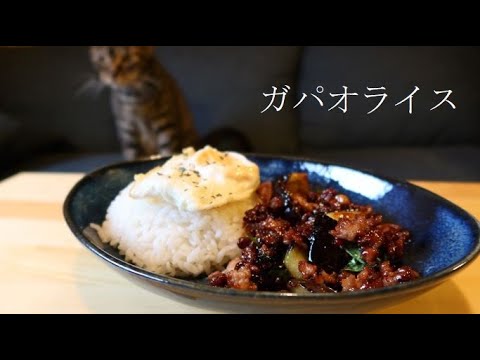 豚とナスのガパオライス