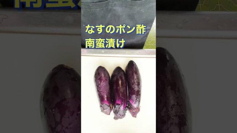 レンジで簡単❗【なすのポン酢南蛮漬け】#Shorts  #ひめりんご