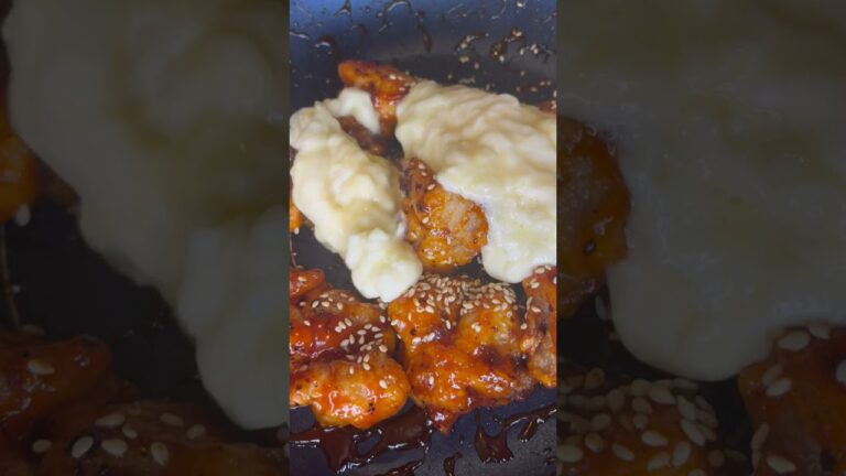Cheeeeeese yan`nyomu chicken!!!  チーズヤンニョムチキン!!#food #shorts