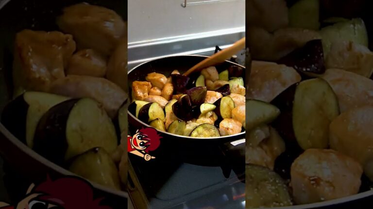 簡単こってりの高タンパクおかず！鶏むね肉となすのオイスター炒め