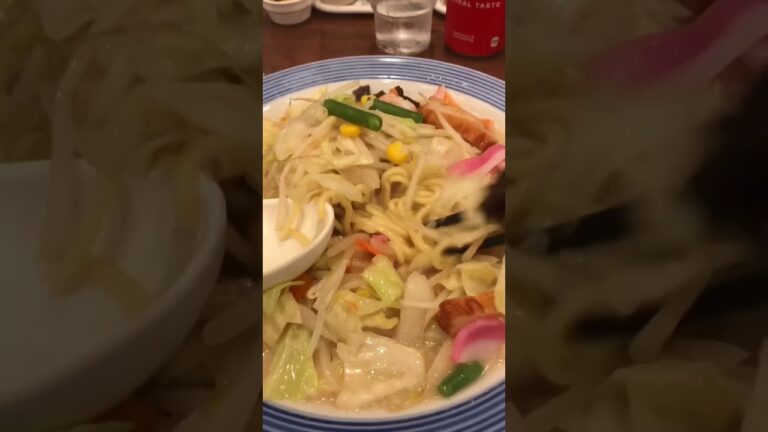 【野菜たっぷりちゃんぽん！】「リンガーハット」(千葉県市川市妙典店)♪グルメ#Short