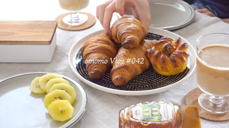 VLOG/042 大雨だからのんびり過ごそう☔｜カルディの冷凍クロワッサン🥐とチャッポギ｜水晶鶏と中華風コーンスープ｜二人暮らし夫婦の食卓ブイログ