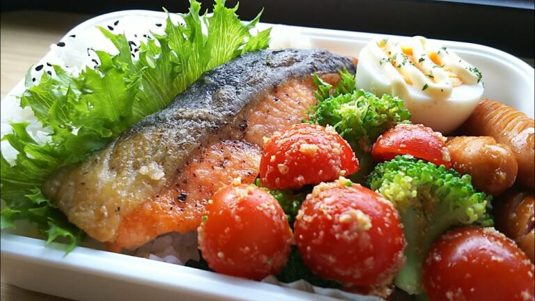 【料理動画】鮭のムニエル＆ブロッコリーとトマトの胡麻サラダ【obento＃69】