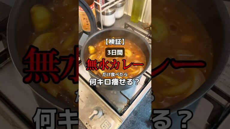 【3日間検証】無水カレーだけ食べたら何キロ痩せる!?🍛【レシピあり】