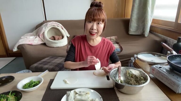 小松菜ギョーザ作るよ🥟