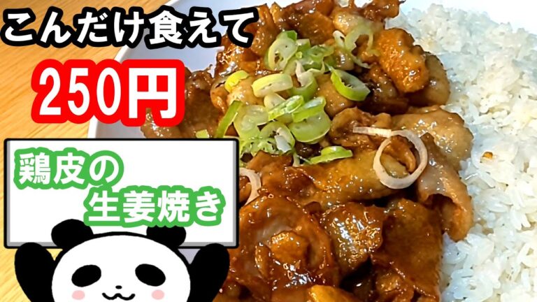 大好きな鶏皮を生姜焼きライスにして食べるだけ【料理VLOG】