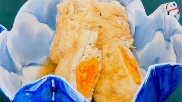 油揚げと卵の袋煮のレシピ・作り方 | Egg-Stuffed Fried Tofu Bags Recipe