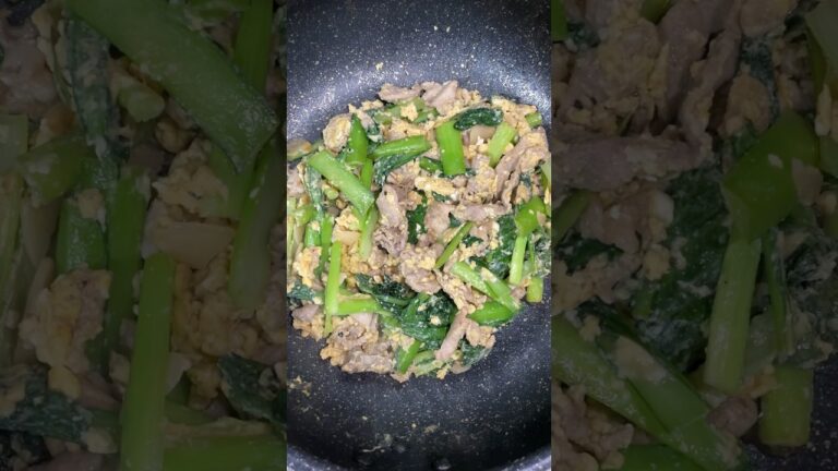 小松菜の豚肉炒め🥬🐖KOMATSUNA NO BUTANIKU ITAME